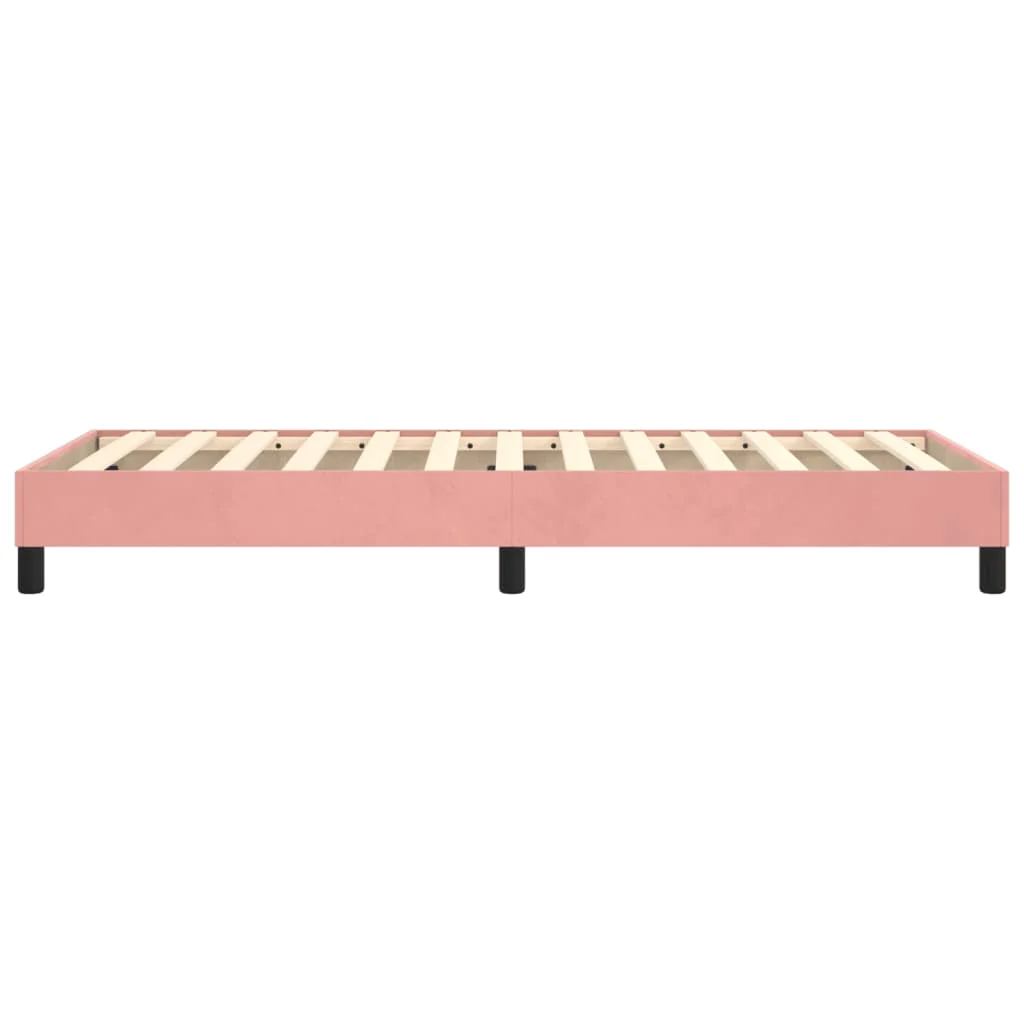 Boxspring sengeramme 90x190 cm fløjl pink - Image 6