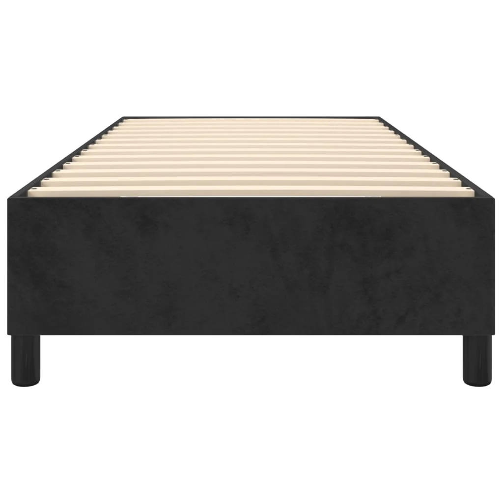 Boxspring sengeramme 90x190 cm fløjl sort - Image 5