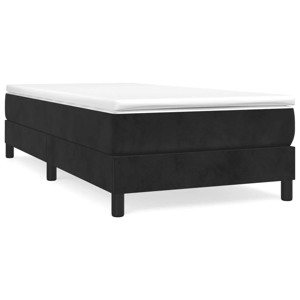 Boxspring sengeramme 90x190 cm fløjl sort - Image 2