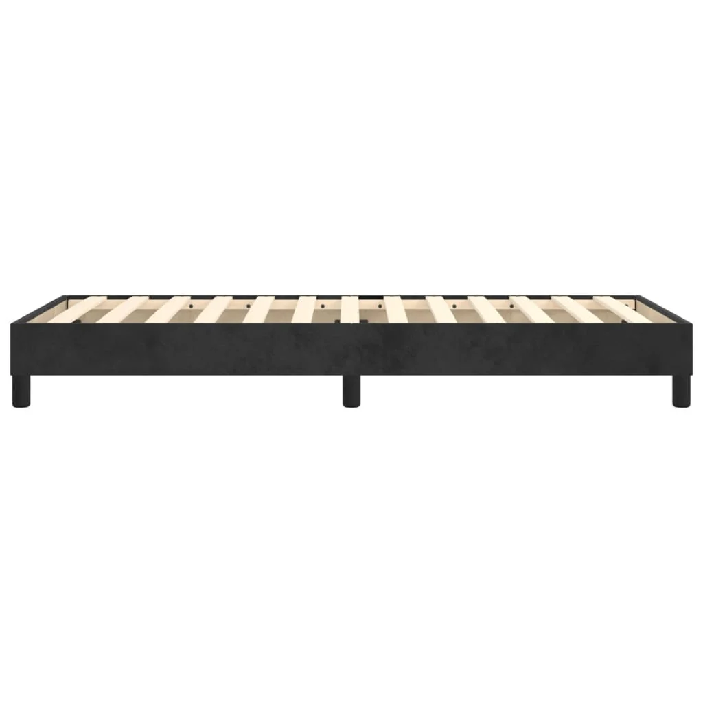 Boxspring sengeramme 90x190 cm fløjl sort - Image 6