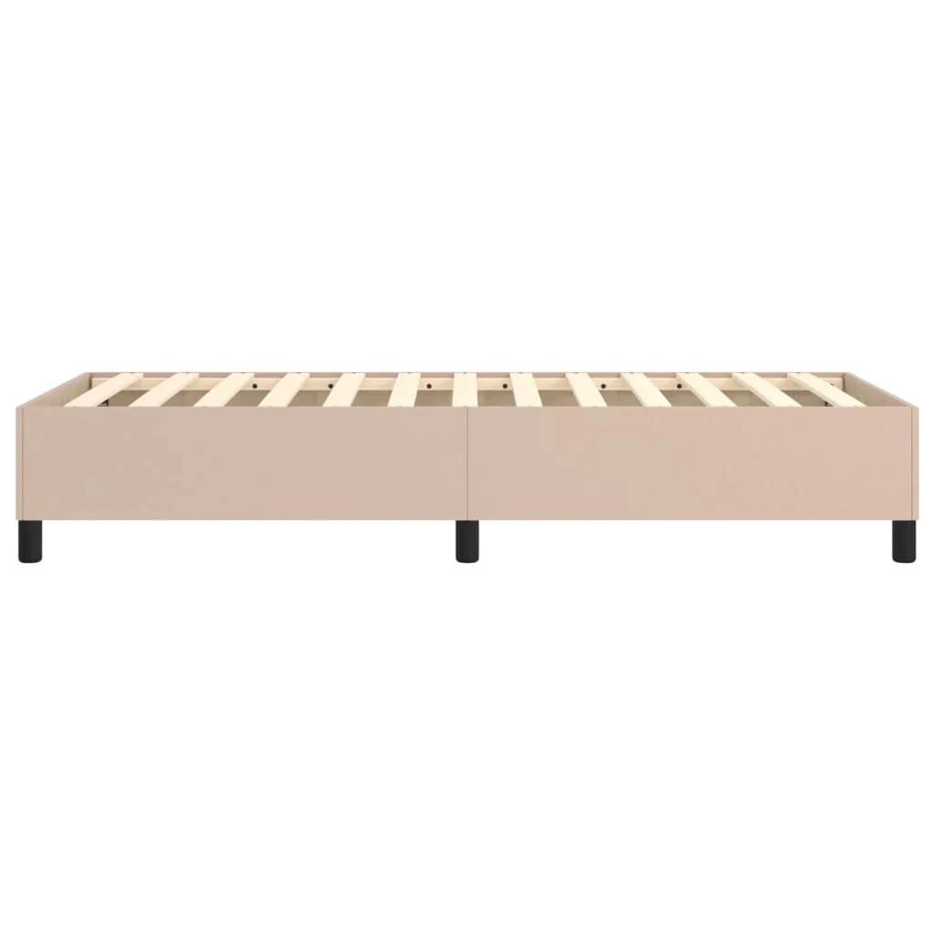 Boxspring sengeramme 90x190 cm kunstlæder cappuccinofarvet - Image 6