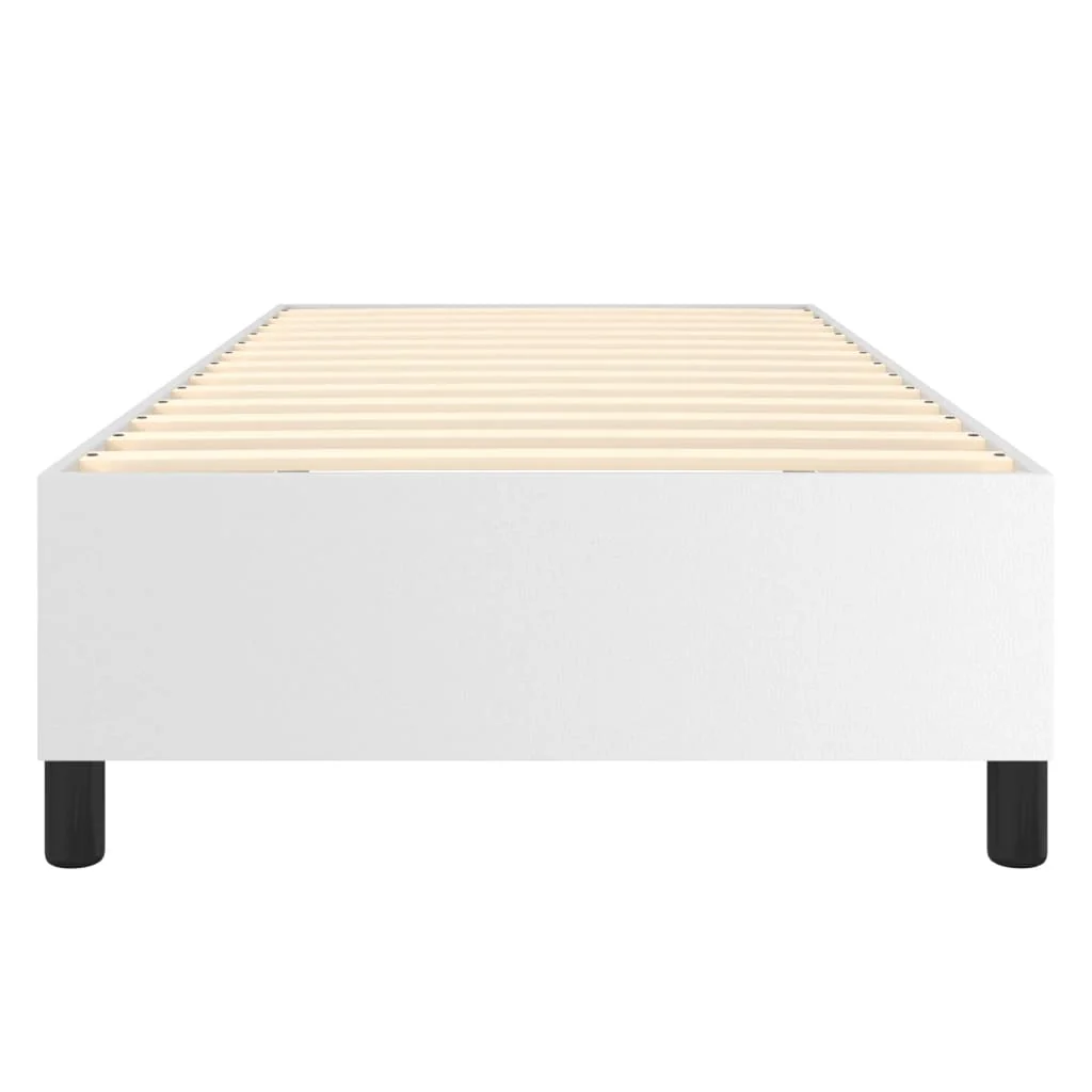 Boxspring sengeramme 90x190 cm kunstlæder hvid - Image 5
