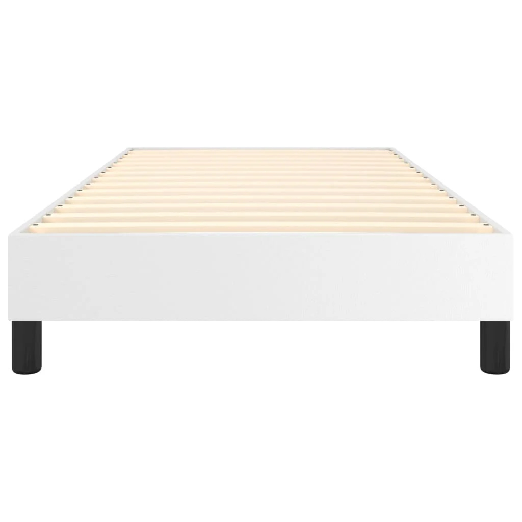 Boxspring sengeramme 90x190 cm kunstlæder hvid - Image 5