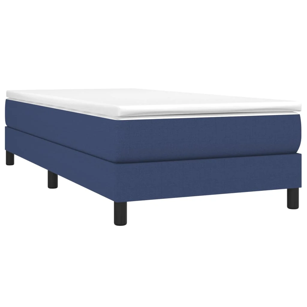 Boxspring sengeramme 90x190 cm stof blå - Image 3