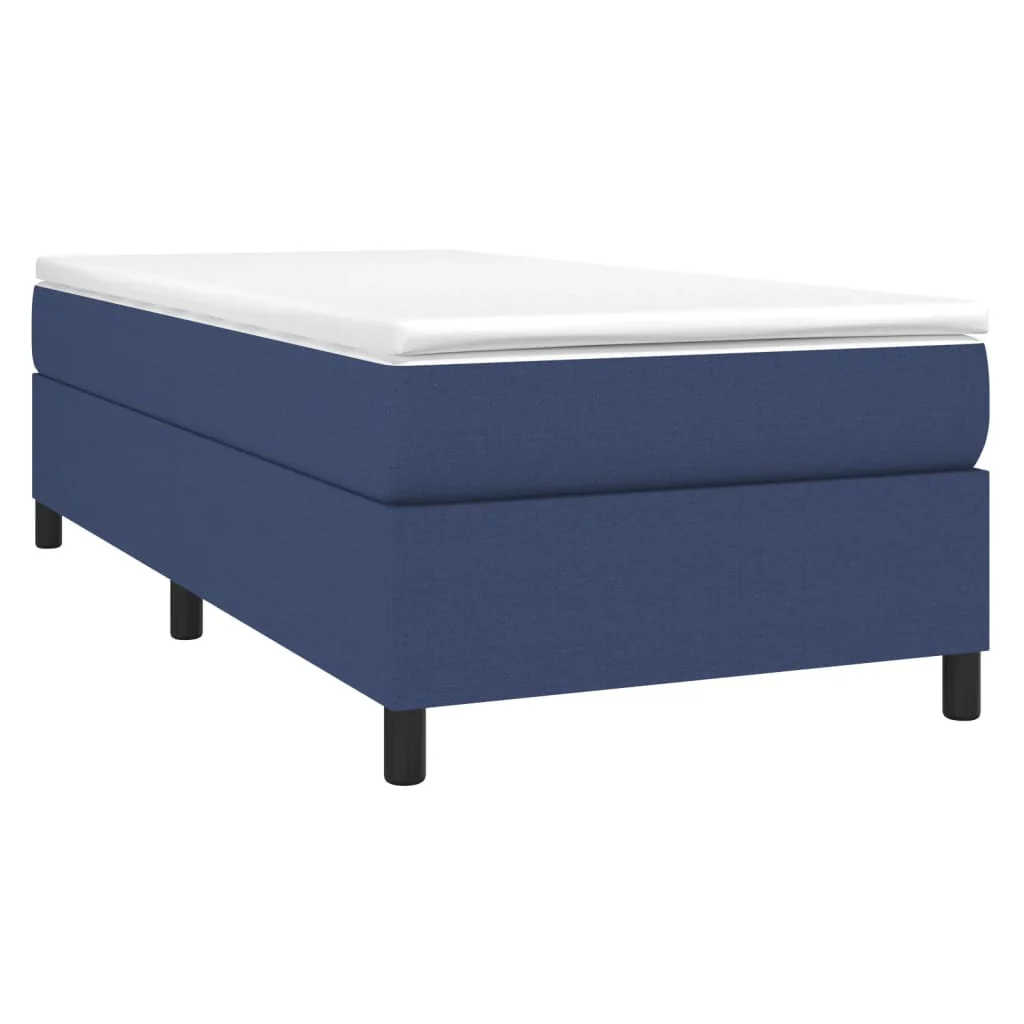Boxspring sengeramme 90x190 cm stof blå - Image 3