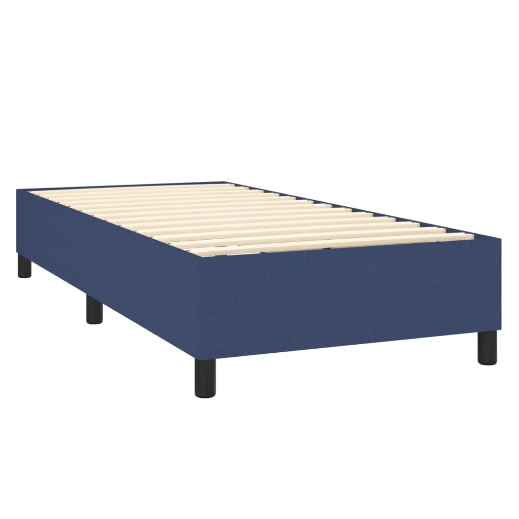 Boxspring sengeramme 90x190 cm stof blå - Image 4