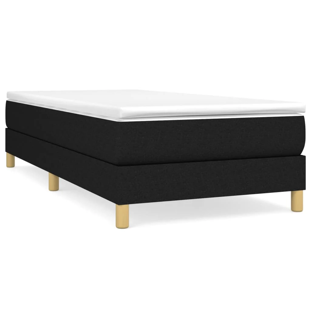 Boxspring sengeramme 90x190 cm stof sort - Image 2