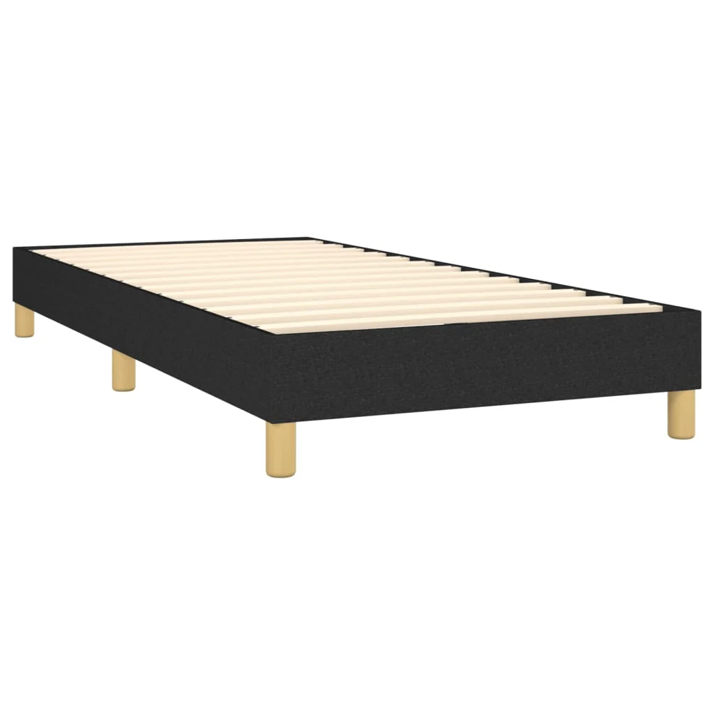 Boxspring sengeramme 90x190 cm stof sort - Image 4
