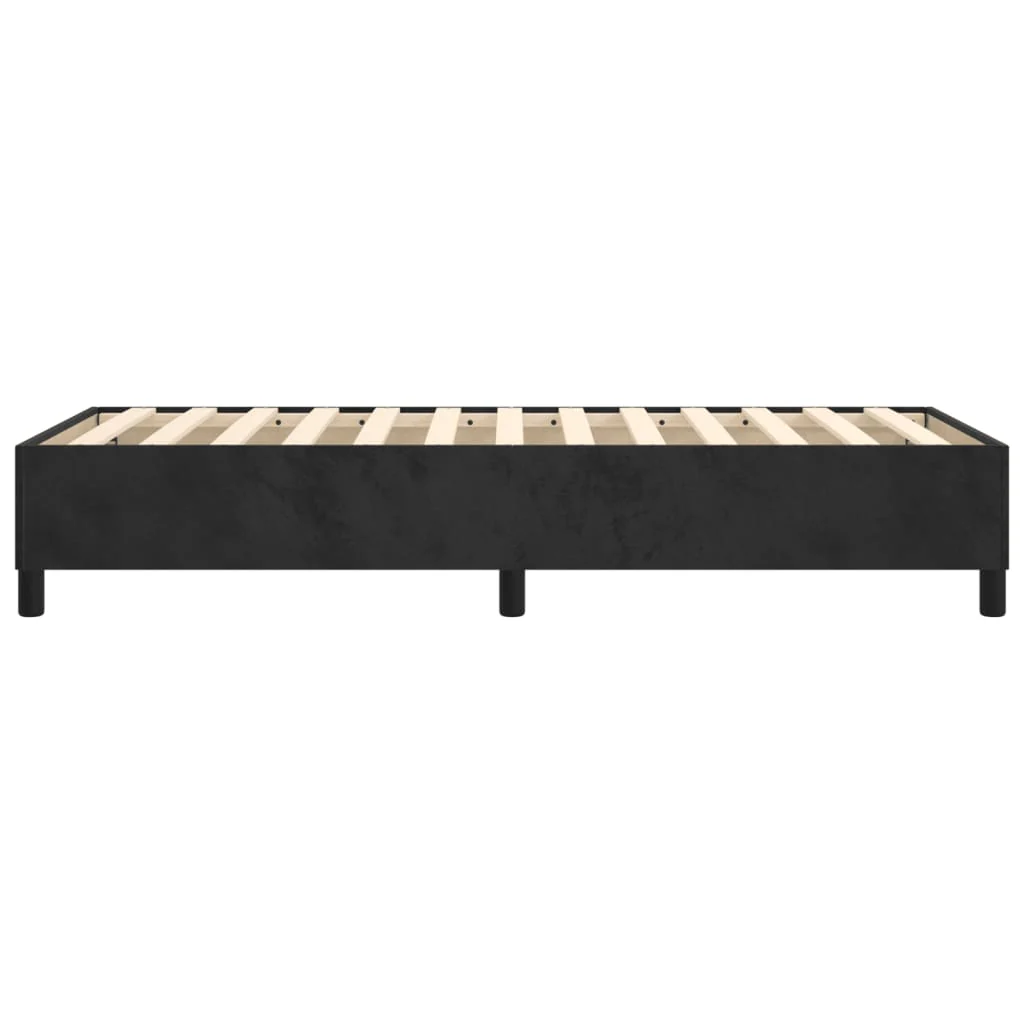 Boxspring sengeramme 90x200 cm fløjl sort - Image 6
