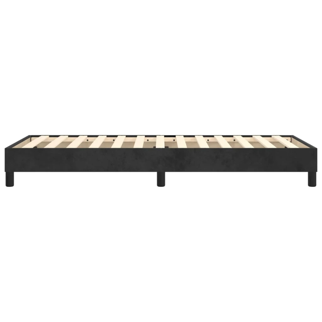 Boxspring sengeramme 90x200 cm fløjl sort - Image 6