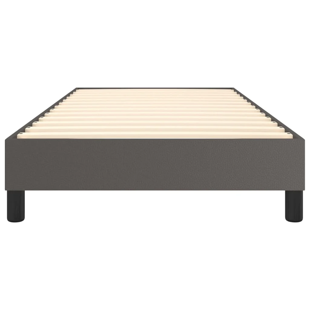 Boxspring sengeramme 90x200 cm kunstlæder grå - Image 5