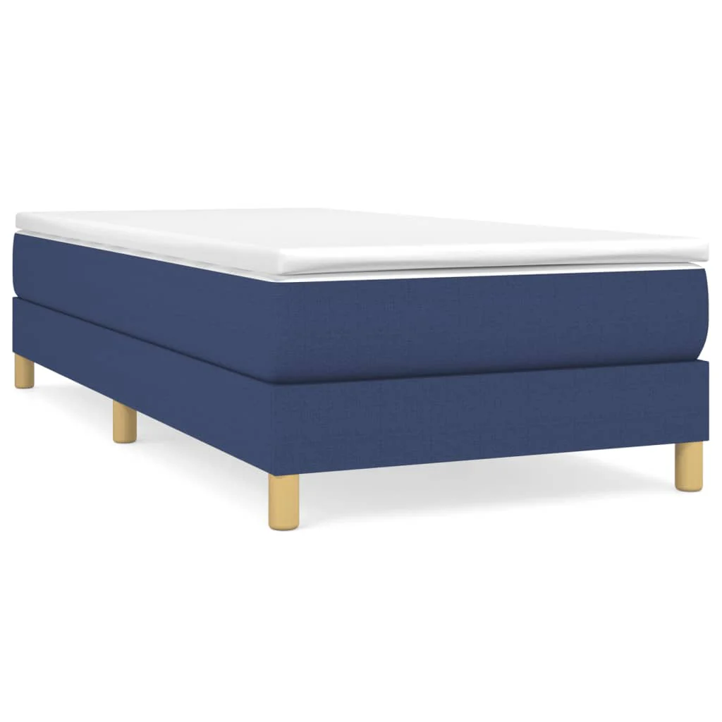 Boxspring sengeramme 90x200 cm stof blå - Image 2