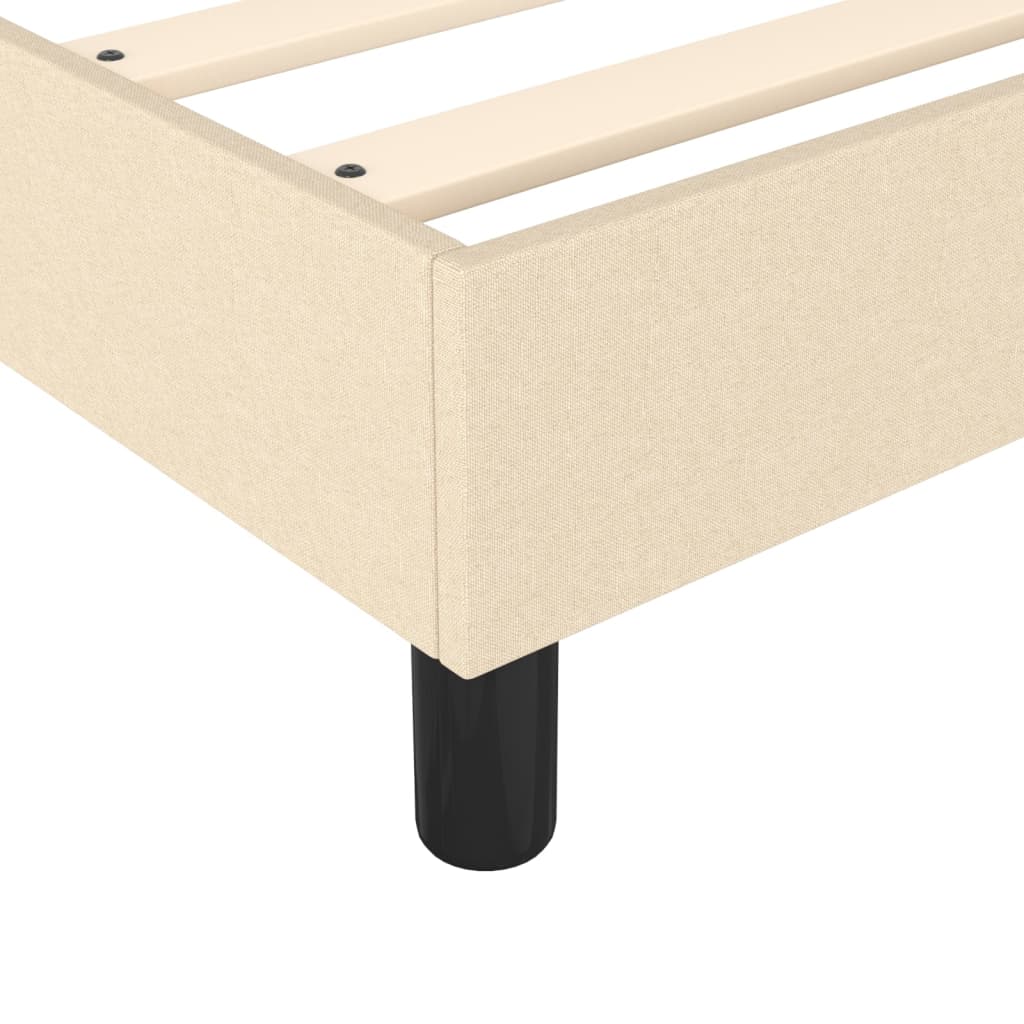 Boxspring sengeramme 90x200 cm stof cremefarvet - Image 7