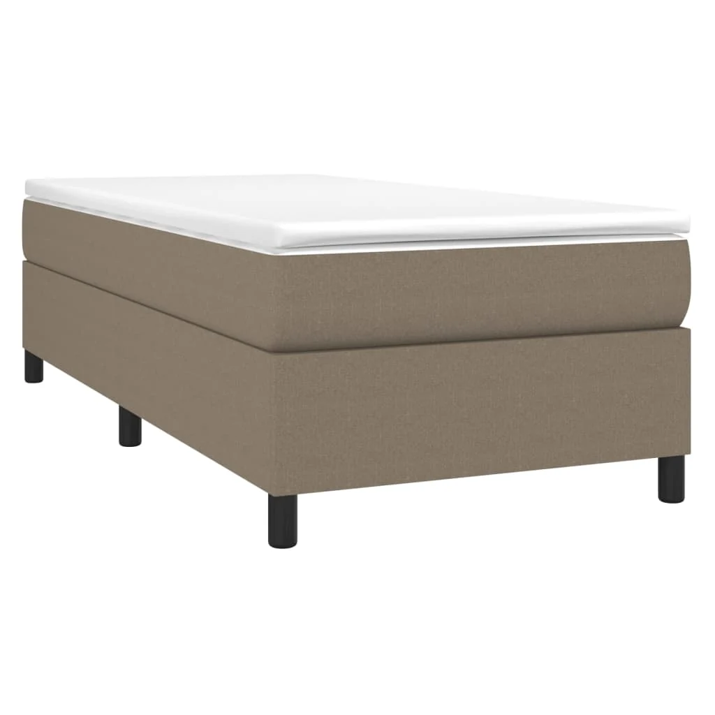Boxspring sengeramme 90x200 cm stof gråbrun - Image 3
