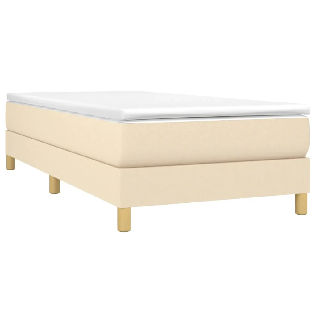 Boxspring sengeramme Creme 100x200 cm Stof - Image 3