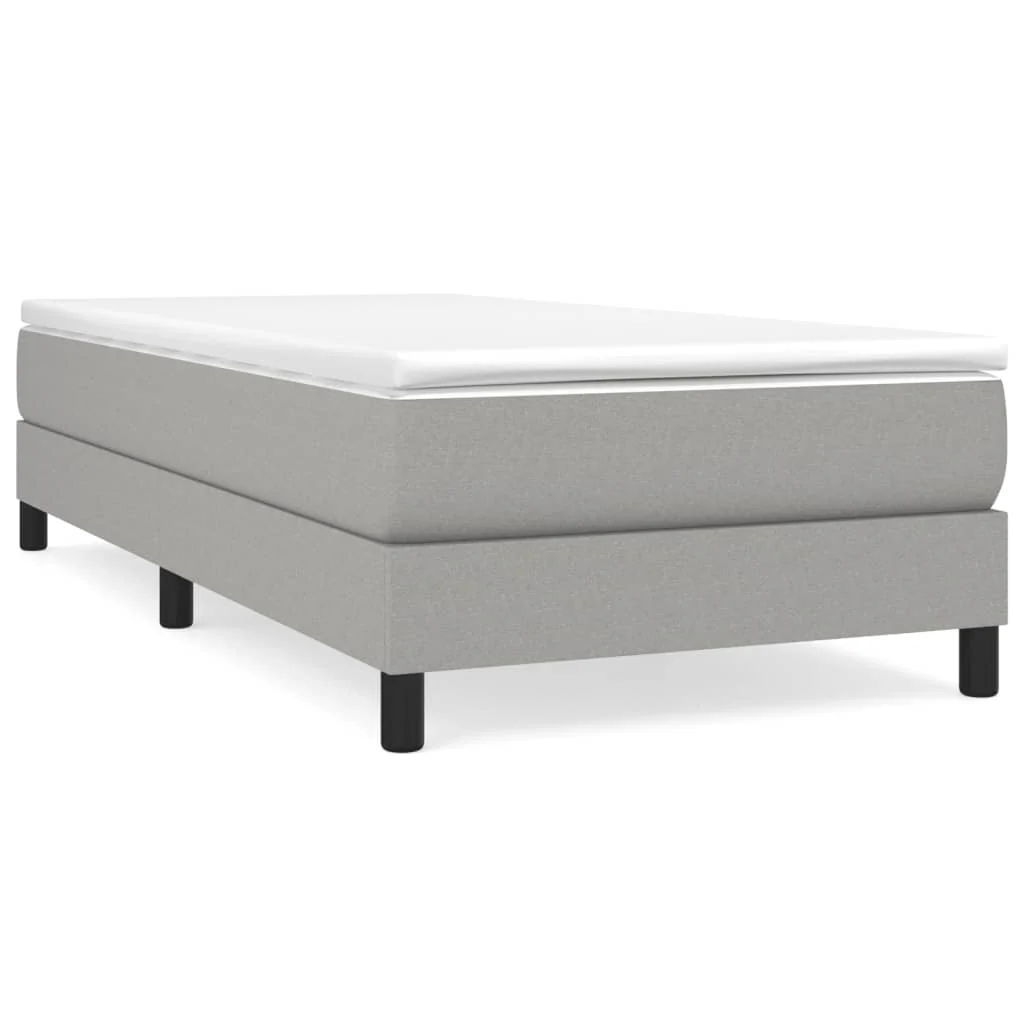 Boxspring sengeramme Lysegrå 100x200 cm Stof - Image 2