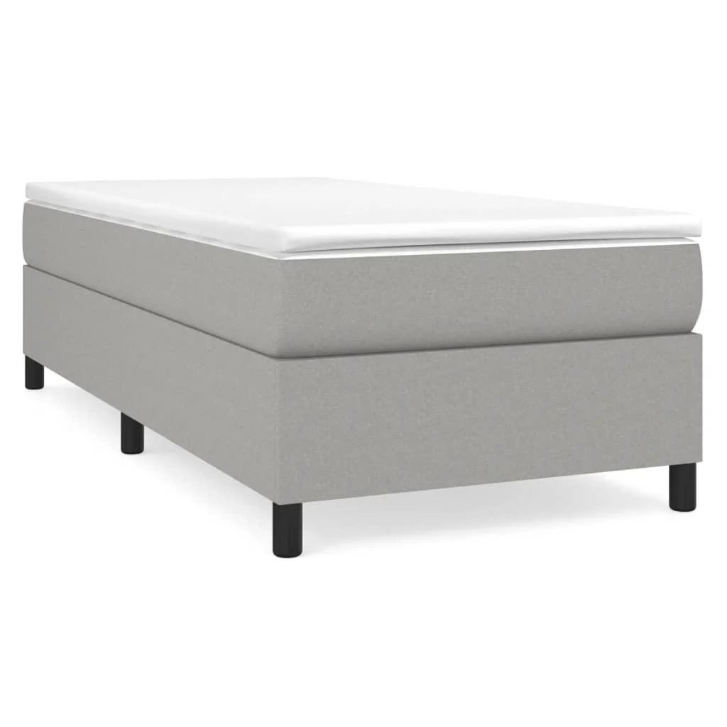 Boxspring sengeramme Lysegrå 100x200 cm Stof - Image 2