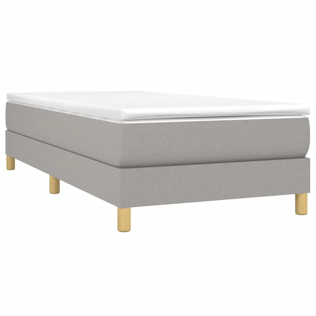 Boxspring sengeramme Lysegrå 100x200 cm Stof - Image 3