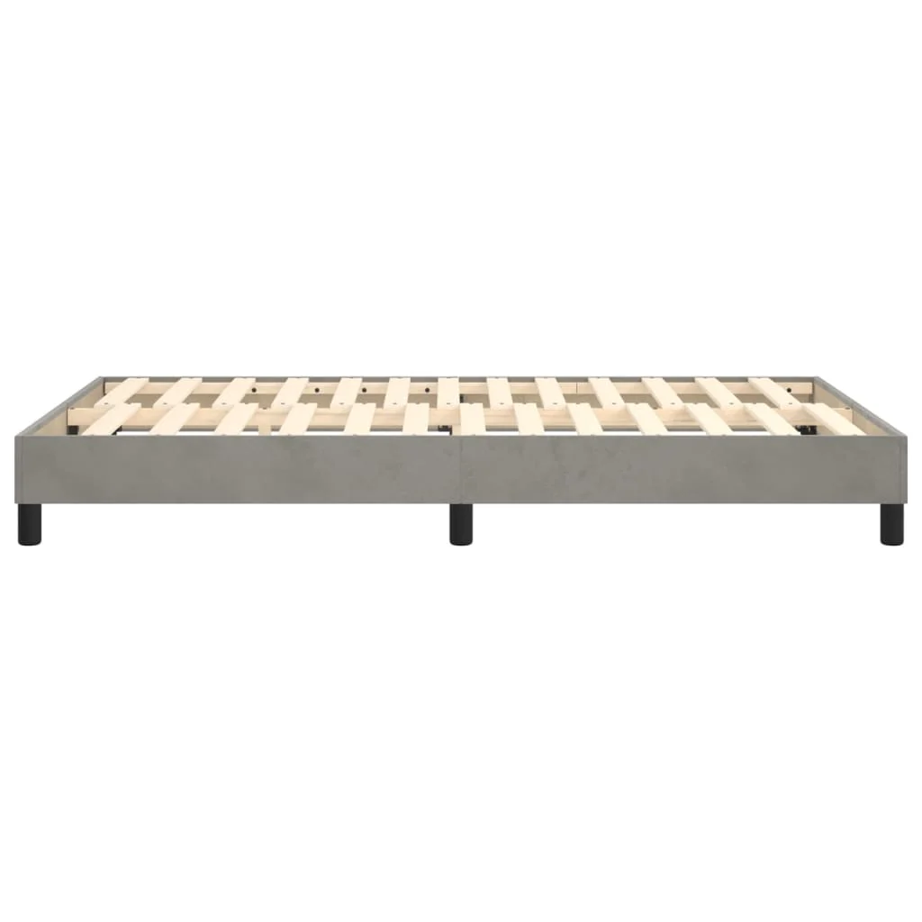 Boxspring sengeramme Lysegrå 120x200 cm Fløjl - Image 6