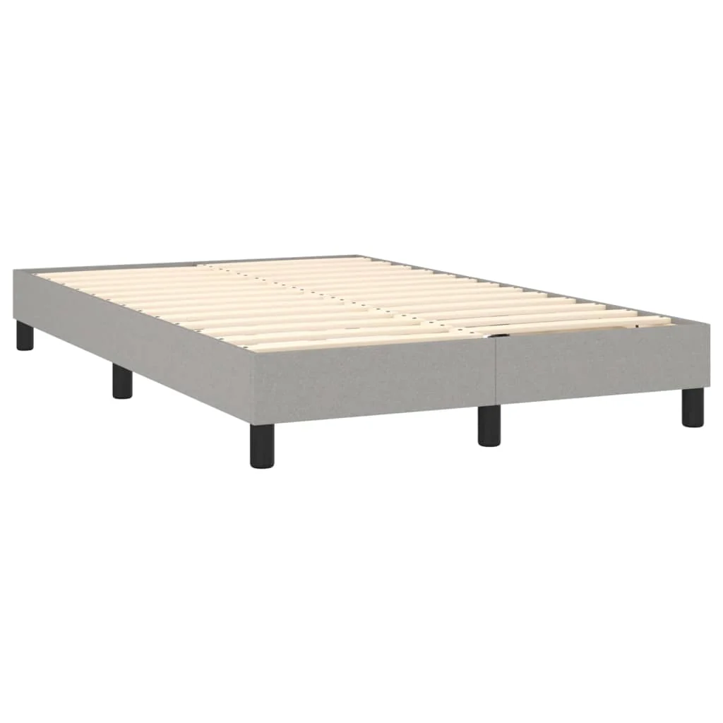 Boxspring sengeramme Lysegrå 120x200 cm Stof - Image 4