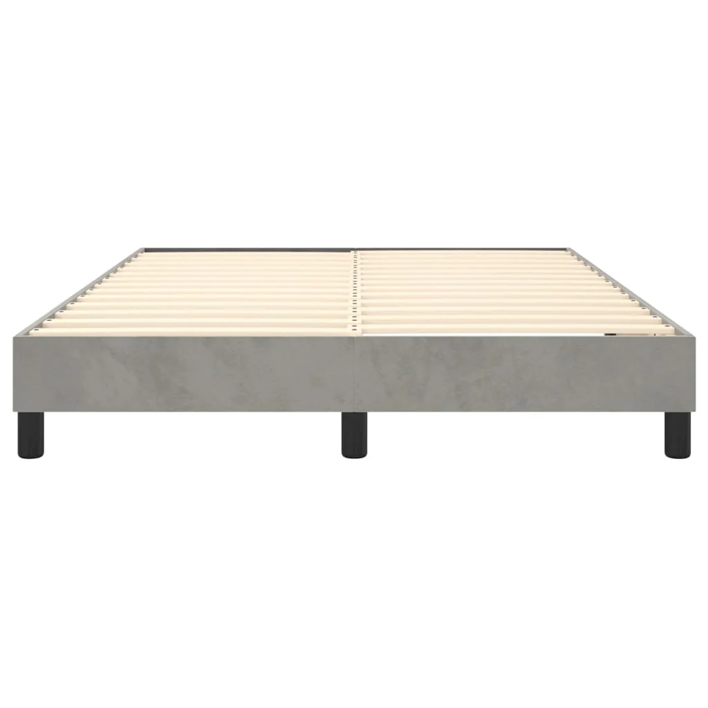 Boxspring sengeramme Lysegrå 140x200 cm Fløjl - Image 5