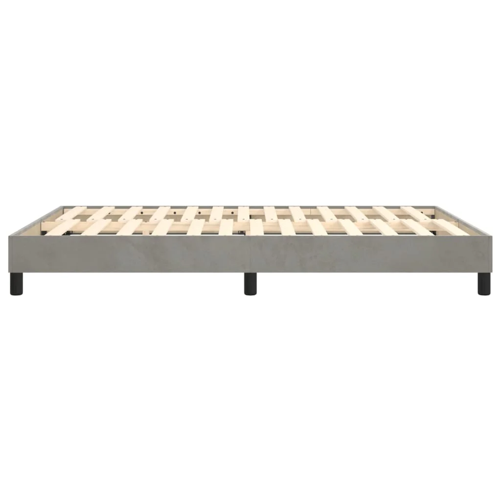 Boxspring sengeramme Lysegrå 140x200 cm Fløjl - Image 6