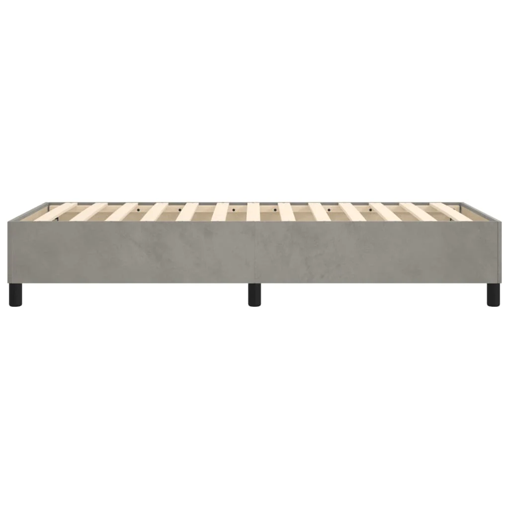 Boxspring sengeramme Lysegrå 80x200 cm Fløjl - Image 6