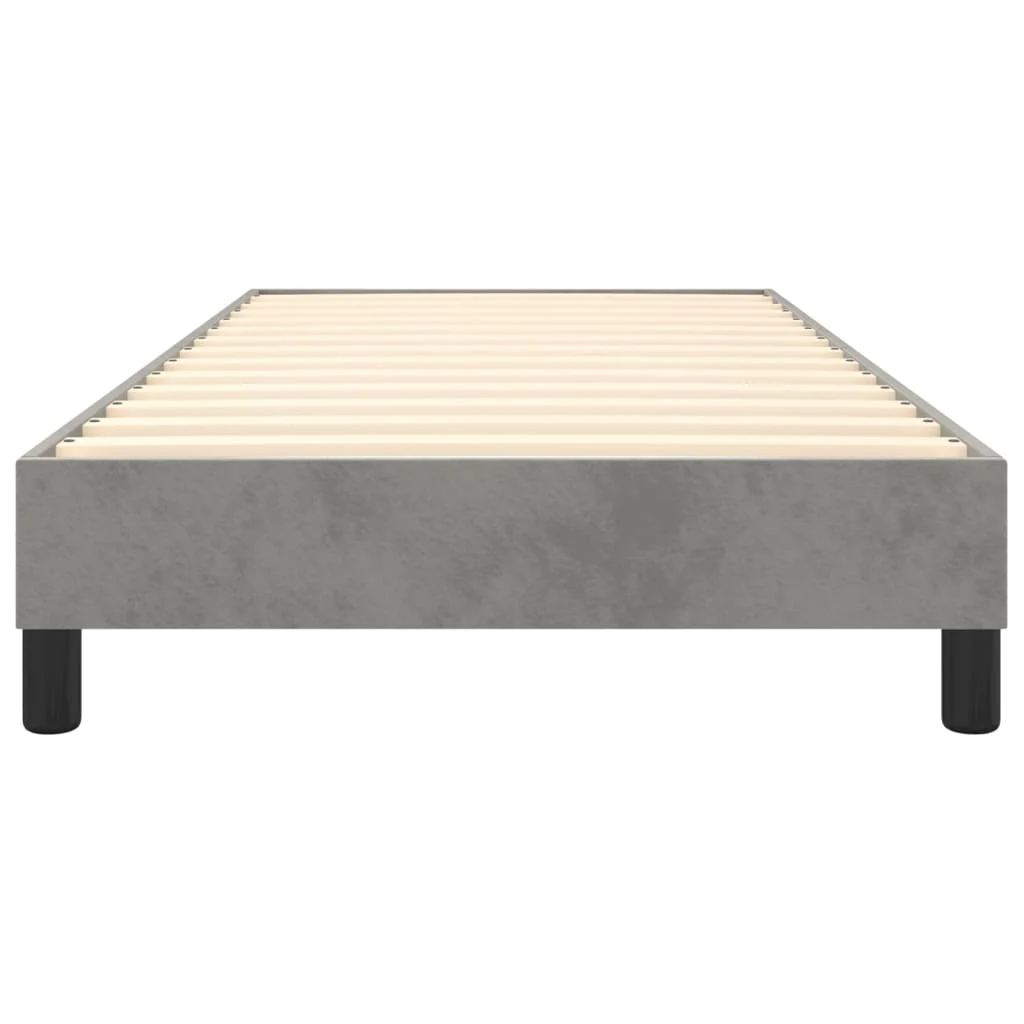 Boxspring sengeramme Lysegrå 80x200 cm Fløjl - Image 5