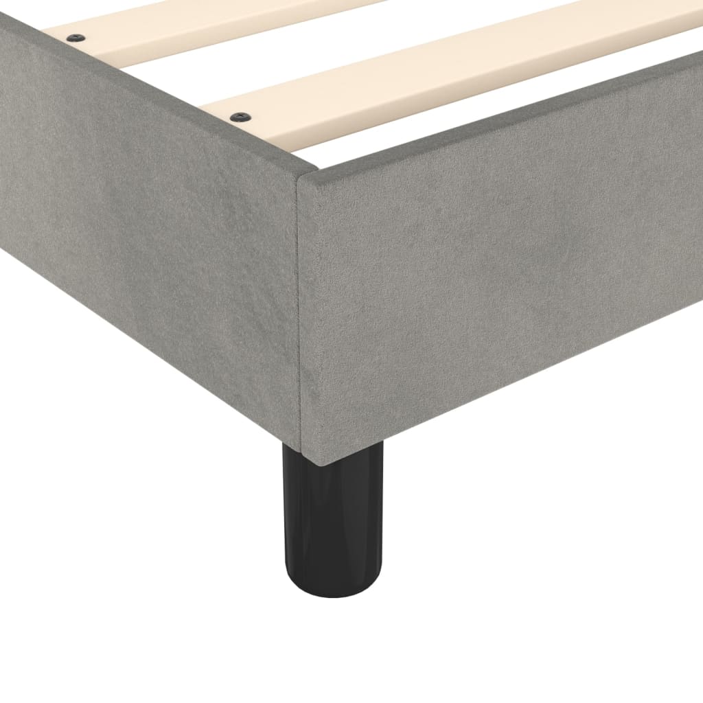 Boxspring sengeramme Lysegrå 80x200 cm Fløjl - Image 7