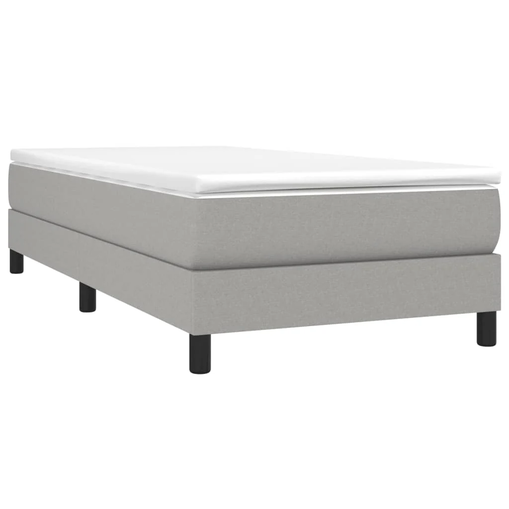 Boxspring sengeramme Lysegrå 80x200 cm Stof - Image 3