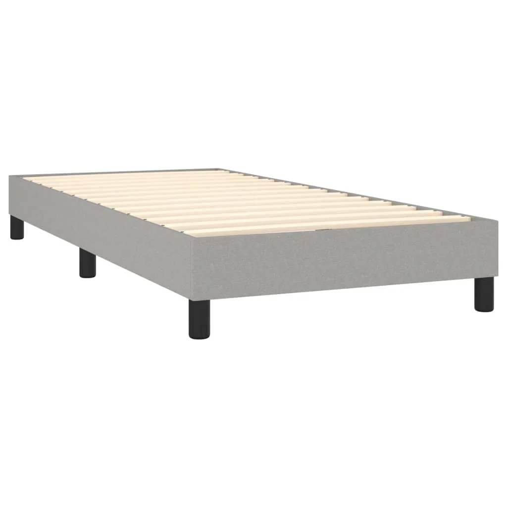 Boxspring sengeramme Lysegrå 80x200 cm Stof - Image 4