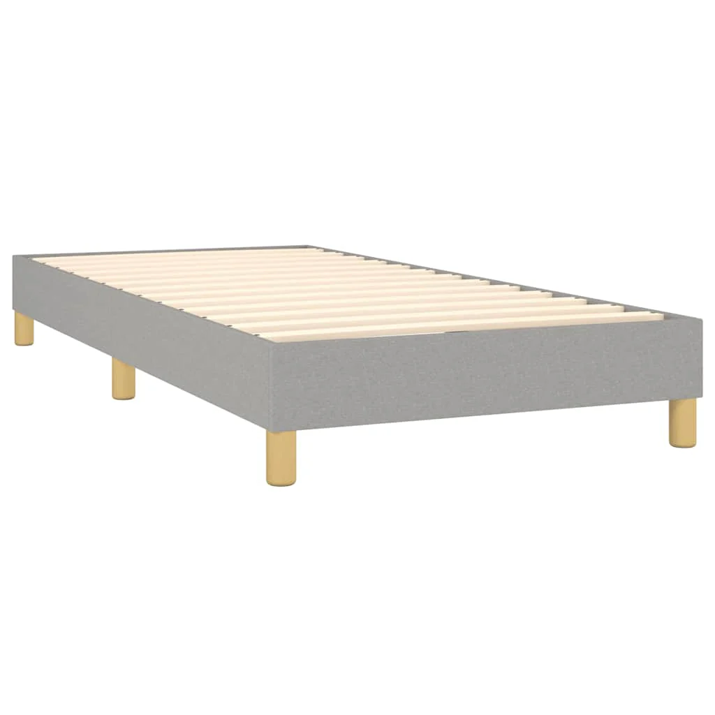 Boxspring sengeramme Lysegrå 80x200 cm Stof - Image 4