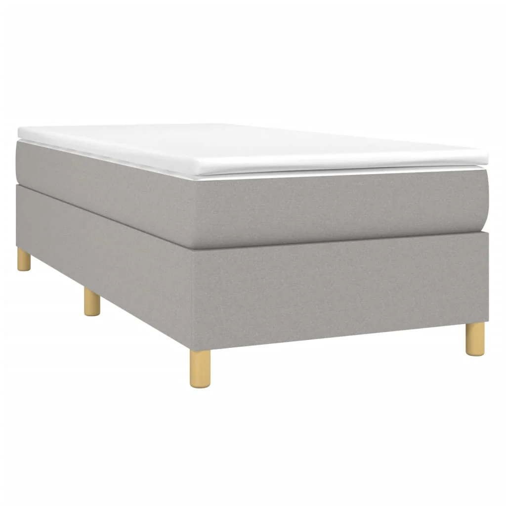 Boxspring sengeramme Lysegrå 90x190 cm Stof - Image 3