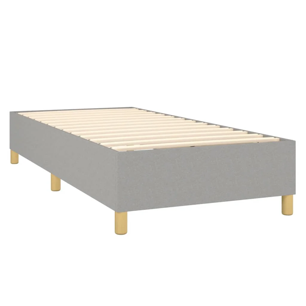 Boxspring sengeramme Lysegrå 90x190 cm Stof - Image 4