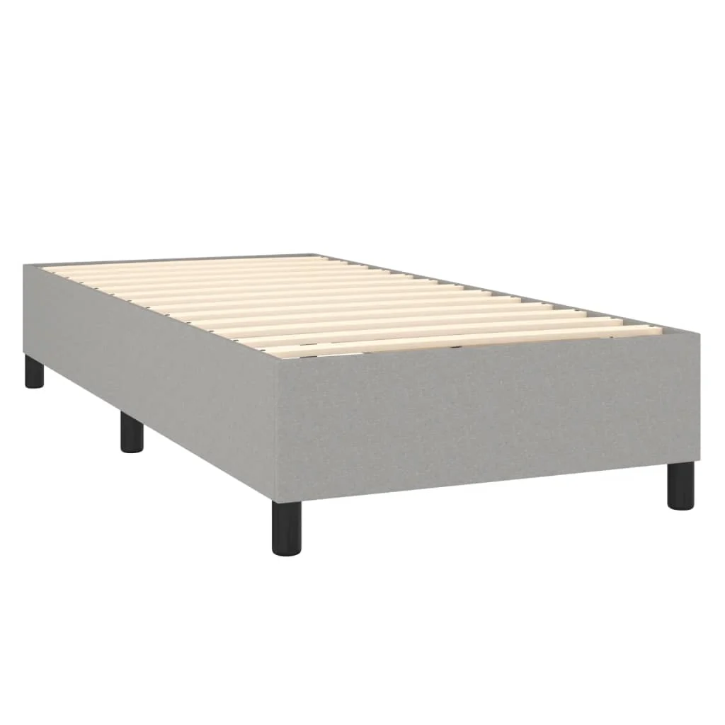 Boxspring sengeramme Lysegrå 90x190 cm Stof - Image 4