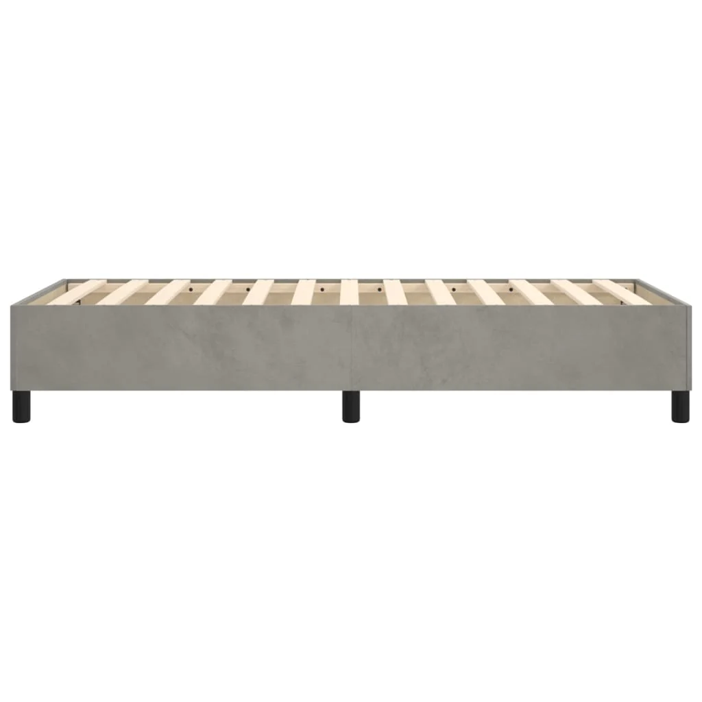 Boxspring sengeramme Lysegrå 90x200 cm Fløjl - Image 6