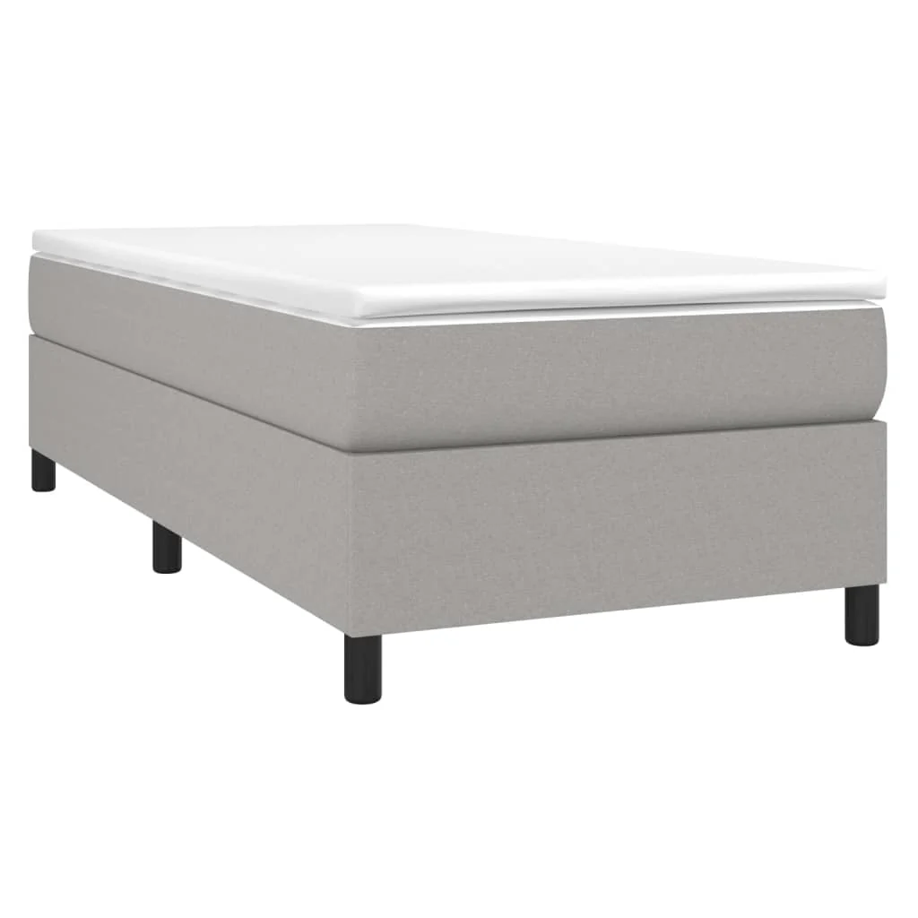 Boxspring sengeramme Lysegrå 90x200 cm Stof - Image 3