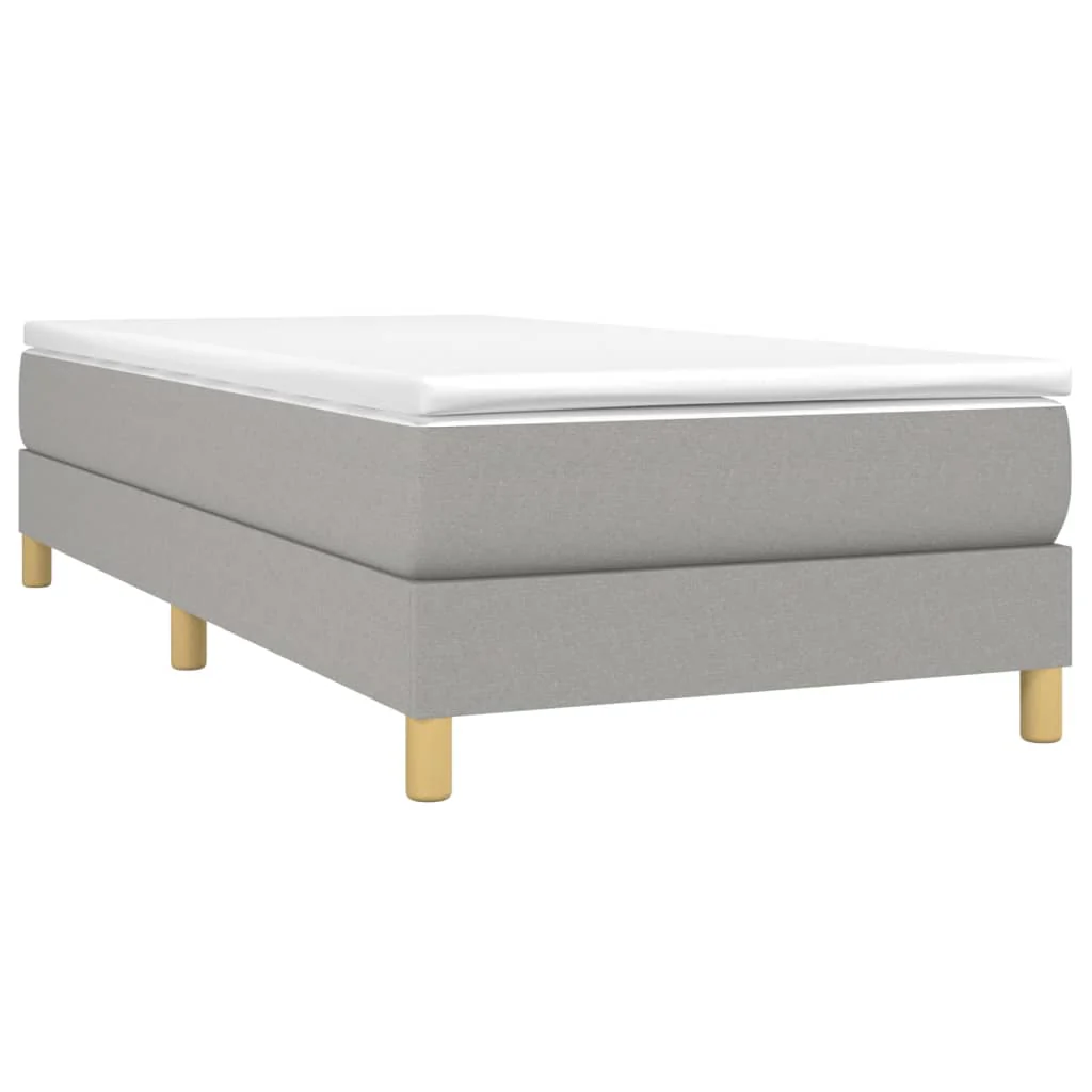 Boxspring sengeramme Lysegrå 90x200 cm Stof - Image 3