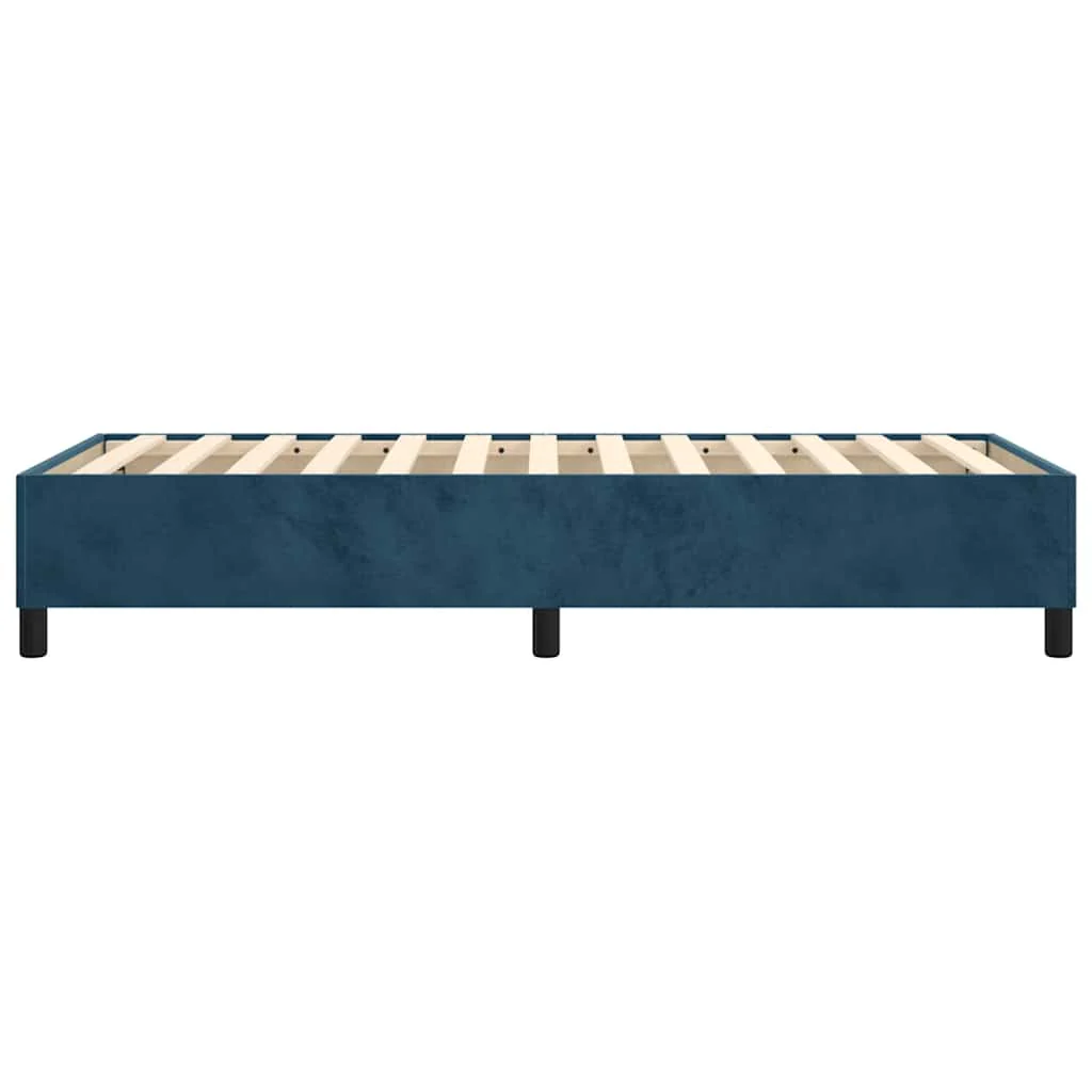 Boxspring sengeramme Mørkeblå 100x200 cm Fløjl - Image 6