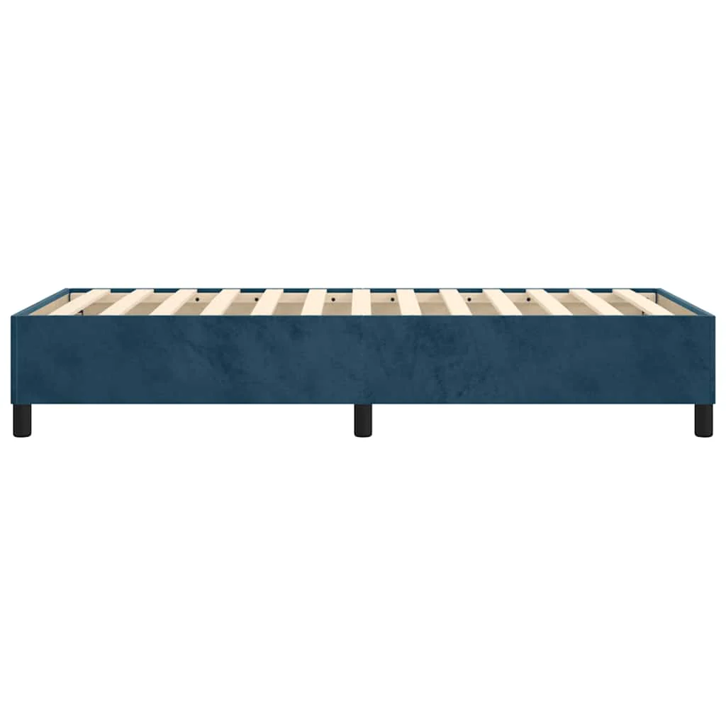 Boxspring sengeramme Mørkeblå 90x200 cm Fløjl - Image 6