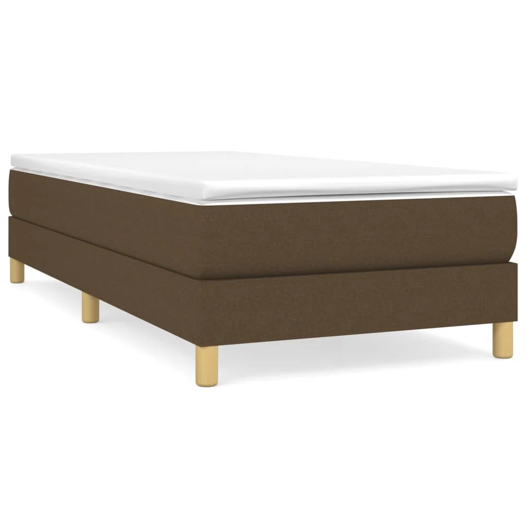 Boxspring sengeramme Mørkebrun 100x200 cm Stof - Image 2