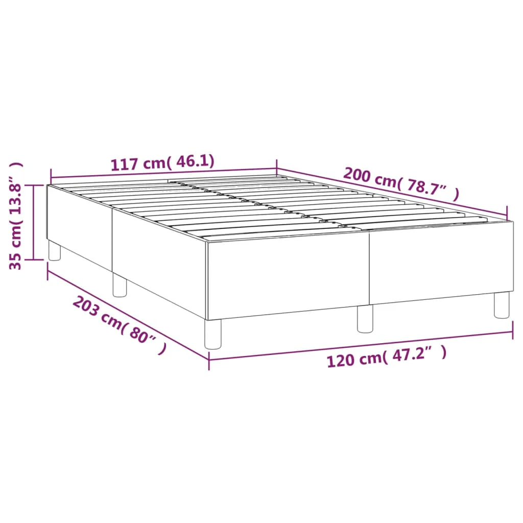 Boxspring sengeramme Mørkebrun 120x200 cm Stof - Image 8