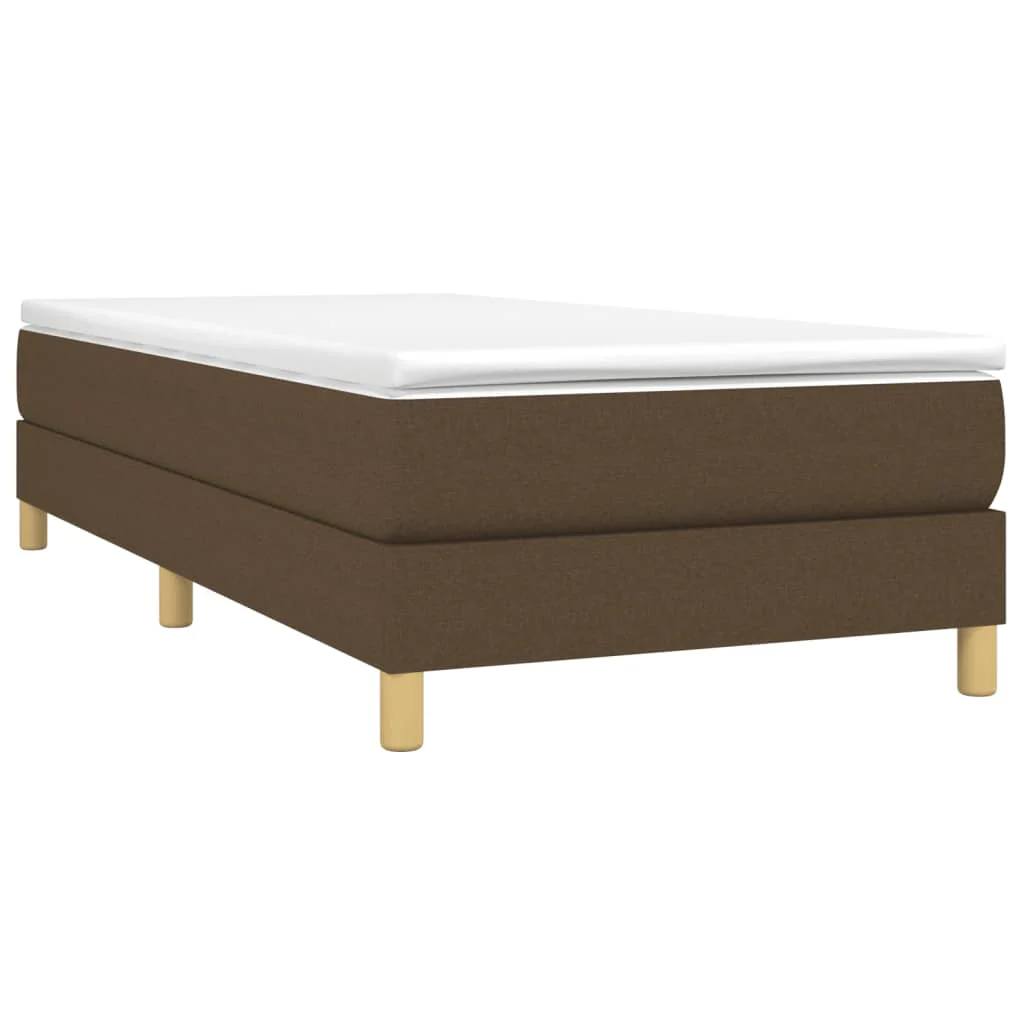 Boxspring sengeramme Mørkebrun 90x190 cm Stof - Image 3
