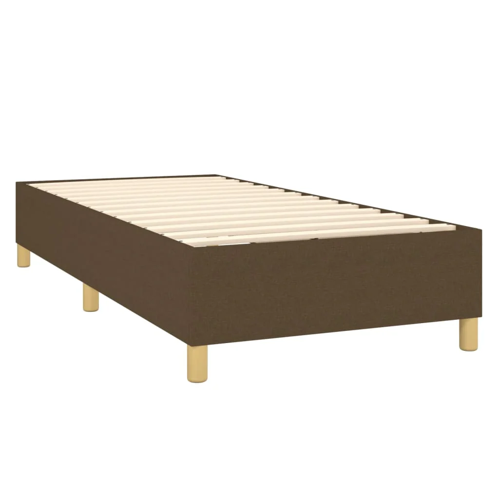 Boxspring sengeramme Mørkebrun 90x200 cm Stof - Image 4