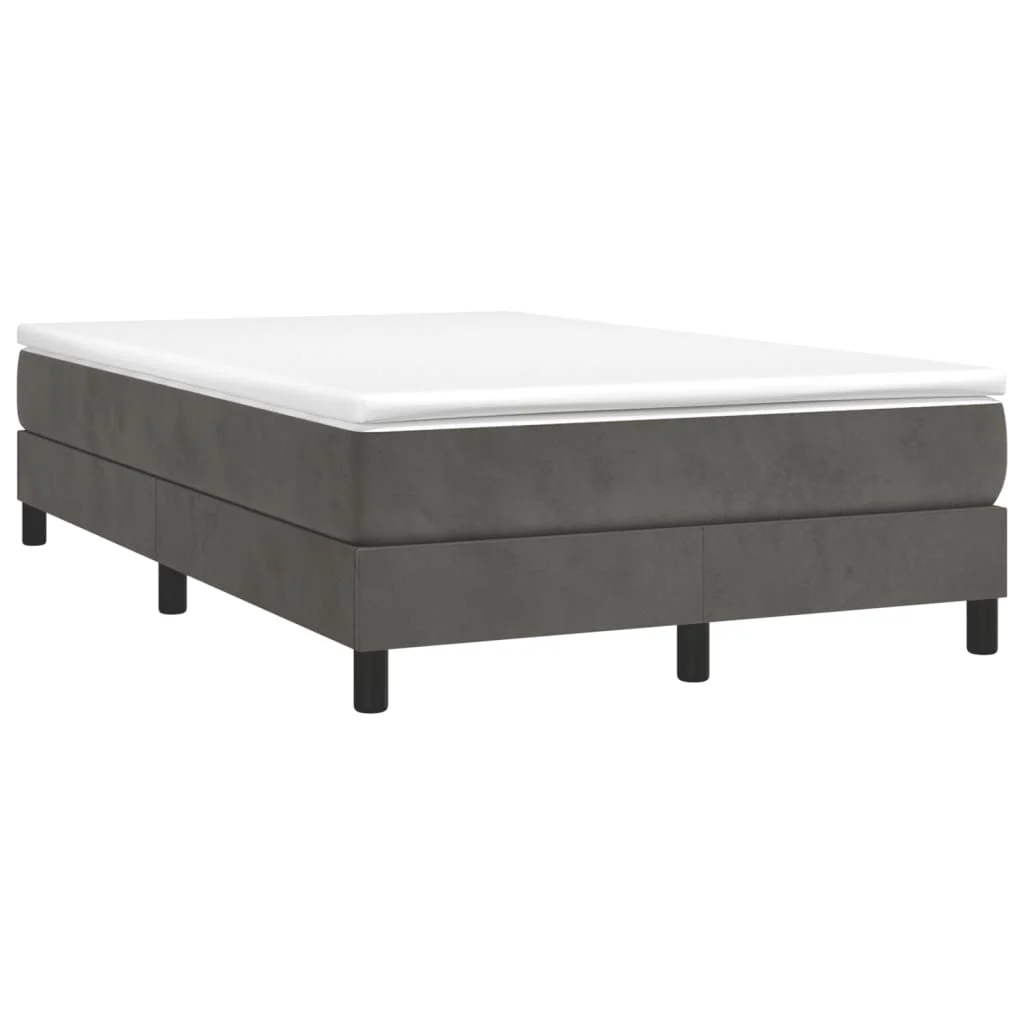 Boxspring sengeramme Mørkegrå 120x200 cm Fløjl - Image 3
