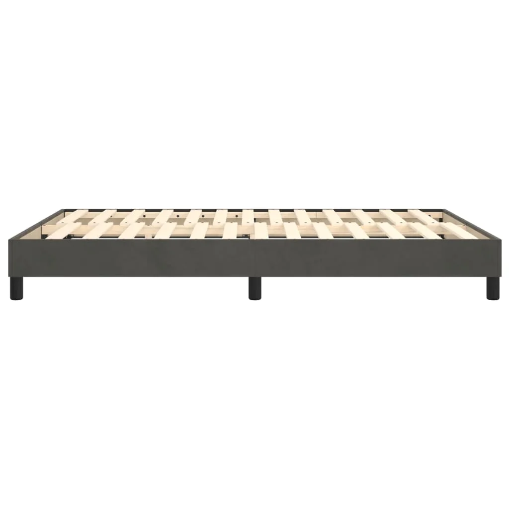 Boxspring sengeramme Mørkegrå 140x190 cm Fløjl - Image 6