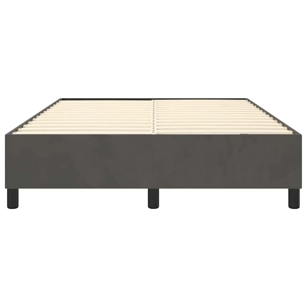 Boxspring sengeramme Mørkegrå 140x190 cm Fløjl - Image 5