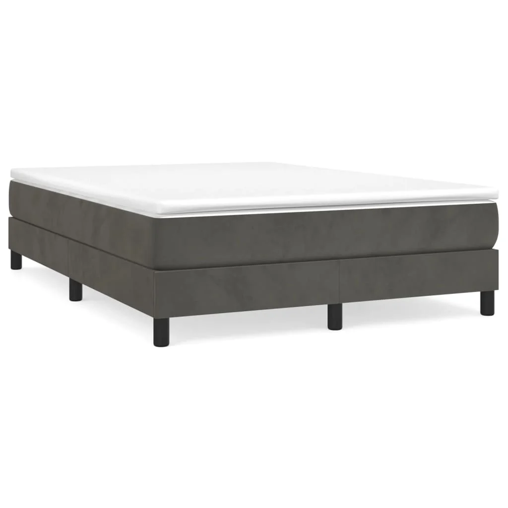 Boxspring sengeramme Mørkegrå 140x200 cm Fløjl - Image 2