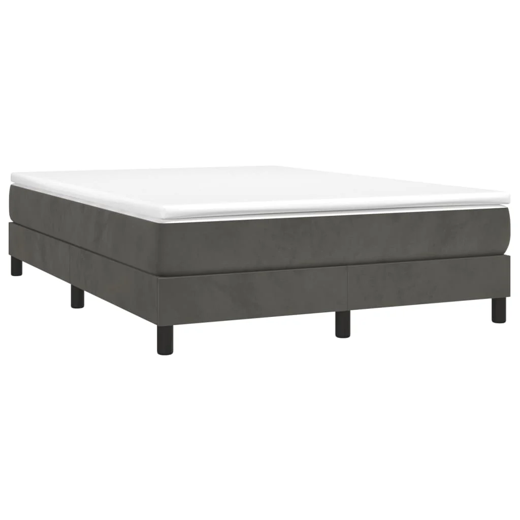 Boxspring sengeramme Mørkegrå 140x200 cm Fløjl - Image 3