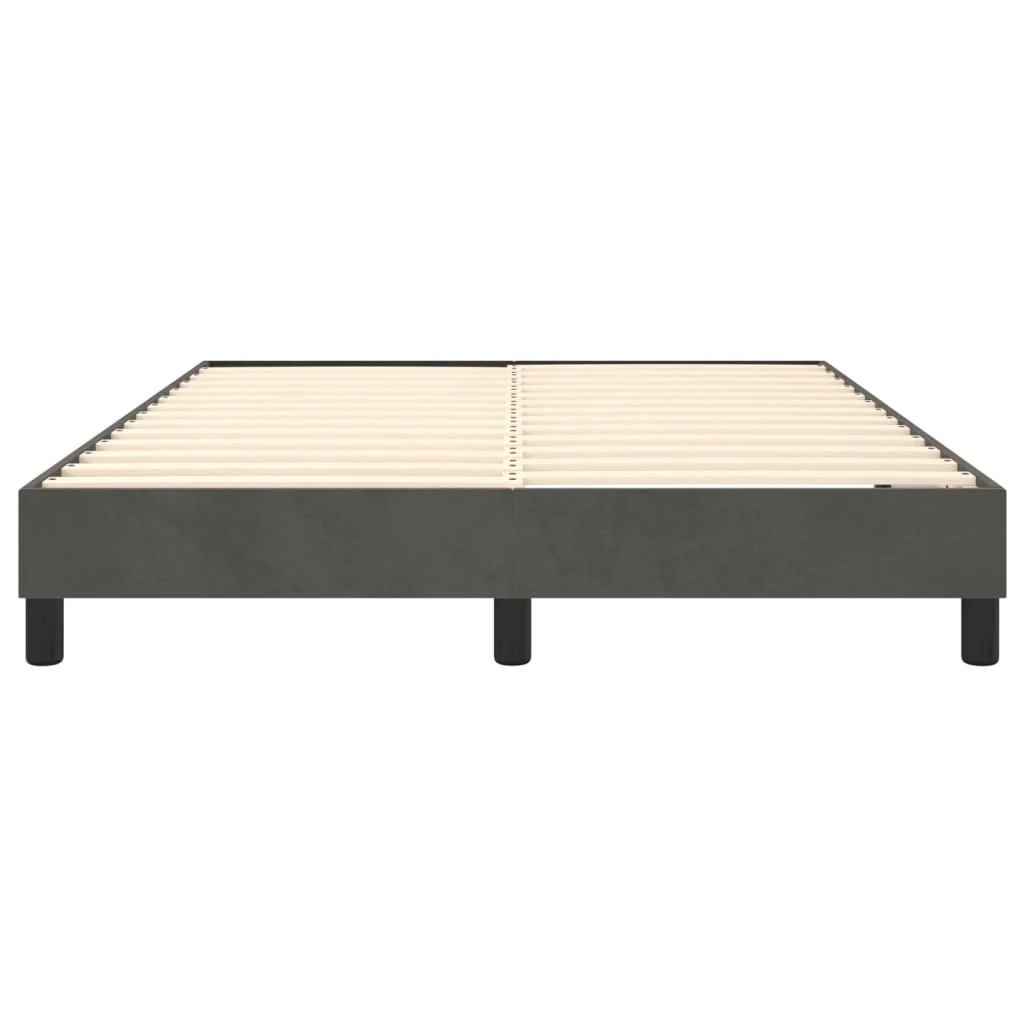 Boxspring sengeramme Mørkegrå 140x200 cm Fløjl - Image 5